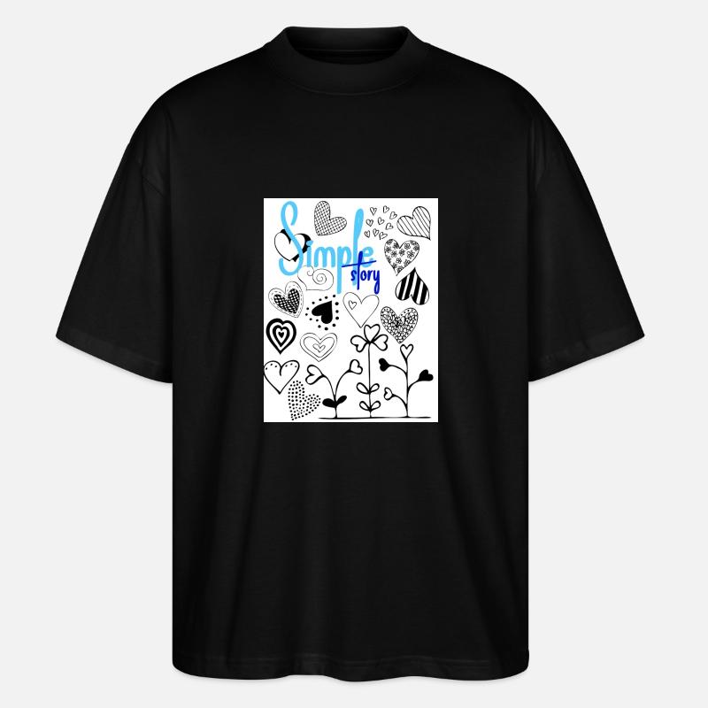 Einfache Geschichte. - Stanley/Stella Oversized Unisex Bio T-Shirt Blaster 2.0 - Schwarz