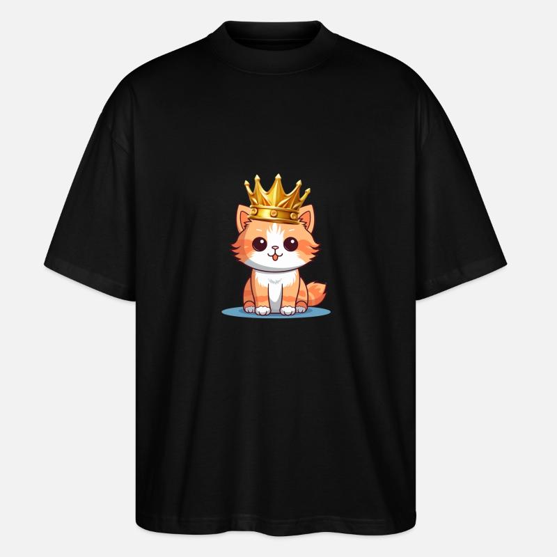 Kätzchen König - Stanley/Stella Oversized Unisex Bio T-Shirt Blaster 2.0 - Schwarz