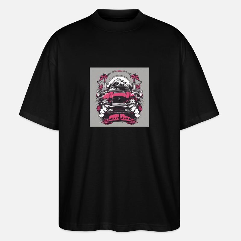 Pinkes Auto - Stanley/Stella Oversized Unisex Bio T-Shirt Blaster 2.0 - Schwarz