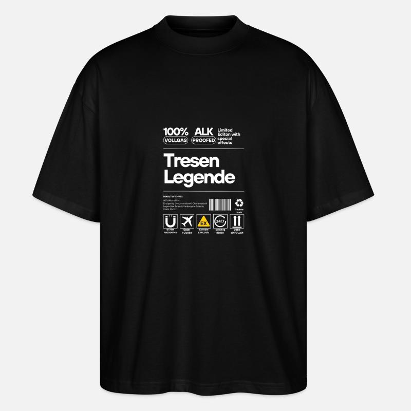 TresenLegende - Stanley/Stella Oversized Unisex Bio T-Shirt Blaster 2.0 - Schwarz