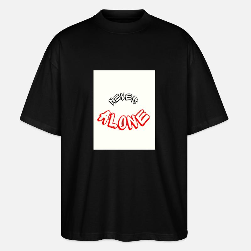 Never alone - T-shirt bio Blaster 2.0 coupe oversize Stanley/Stella Unisexe - noir