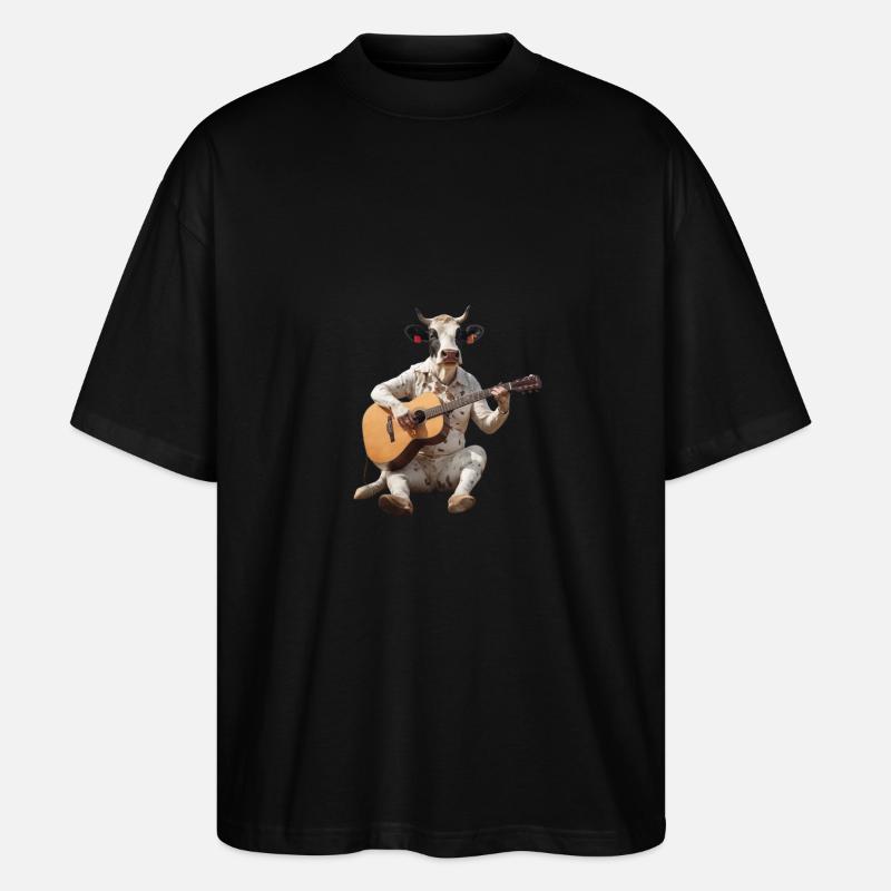 Kuh Ochse Gitarre - Stanley/Stella Oversized Unisex Bio T-Shirt Blaster 2.0 - Schwarz