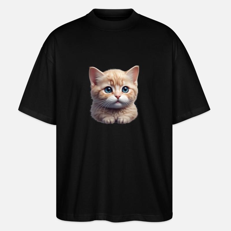Petit chaton mignon - T-shirt bio Blaster 2.0 coupe oversize Stanley/Stella Unisexe - noir