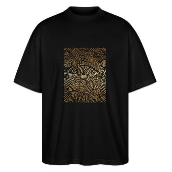 Graphique - T-shirt bio Blaster 2.0 coupe oversize Stanley/Stella Unisexe - noir - Devant - Alina (178cm) & Michal (187cm)