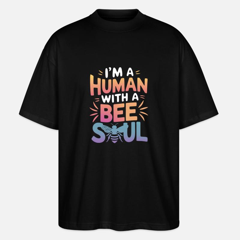 honey bee beekeeper bees bee - Stanley/Stella Oversized Unisex Organic T-shirt Blaster 2.0 - black