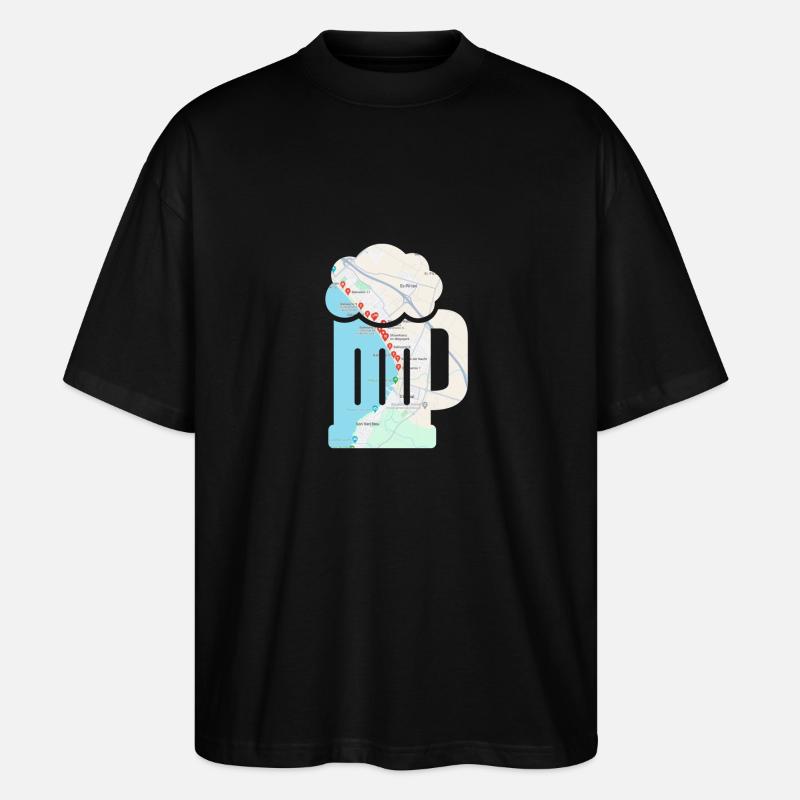 Malle-Bierglas - Stanley/Stella Oversized Unisex Bio T-Shirt Blaster 2.0 - Schwarz