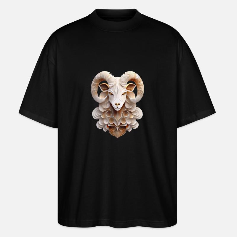 Signe du zodiaque Bélier - T-shirt bio Blaster 2.0 coupe oversize Stanley/Stella Unisexe - noir