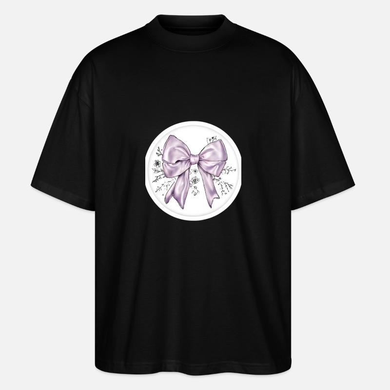 Schleife Seide Satin Geschenk - Stanley/Stella Oversized Unisex Bio T-Shirt Blaster 2.0 - Schwarz