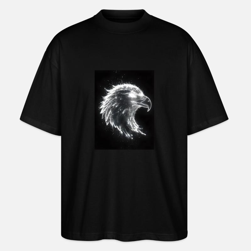 Eagle Silhouette Light Gift - Stanley/Stella Oversized Unisex Organic T-shirt Blaster 2.0 - black