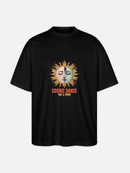 Cosmic Dance Spirituality Gift - Stanley/Stella Oversized Unisex Organic T-shirt Blaster 2.0 - black