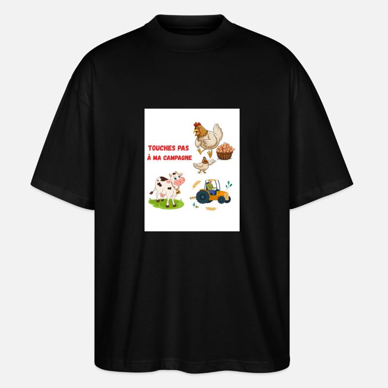 Touches pas ma campagne - T-shirt bio Blaster 2.0 coupe oversize Stanley/Stella Unisexe - noir