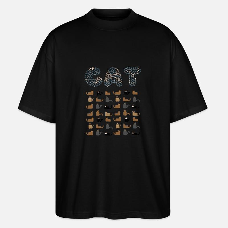 CAT-Mosaik-Briefe - Stanley/Stella Oversized Unisex Bio T-Shirt Blaster 2.0 - Schwarz