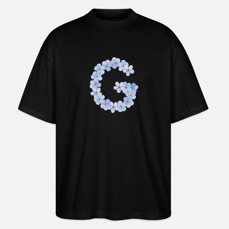 Buchstabe G - Stanley/Stella Oversized Unisex Bio T-Shirt Blaster 2.0 - Schwarz