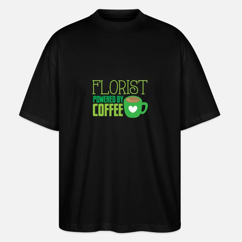 Blumengeschäft mit Kaffee - Stanley/Stella Oversized Unisex Bio T-Shirt Blaster 2.0 - Schwarz