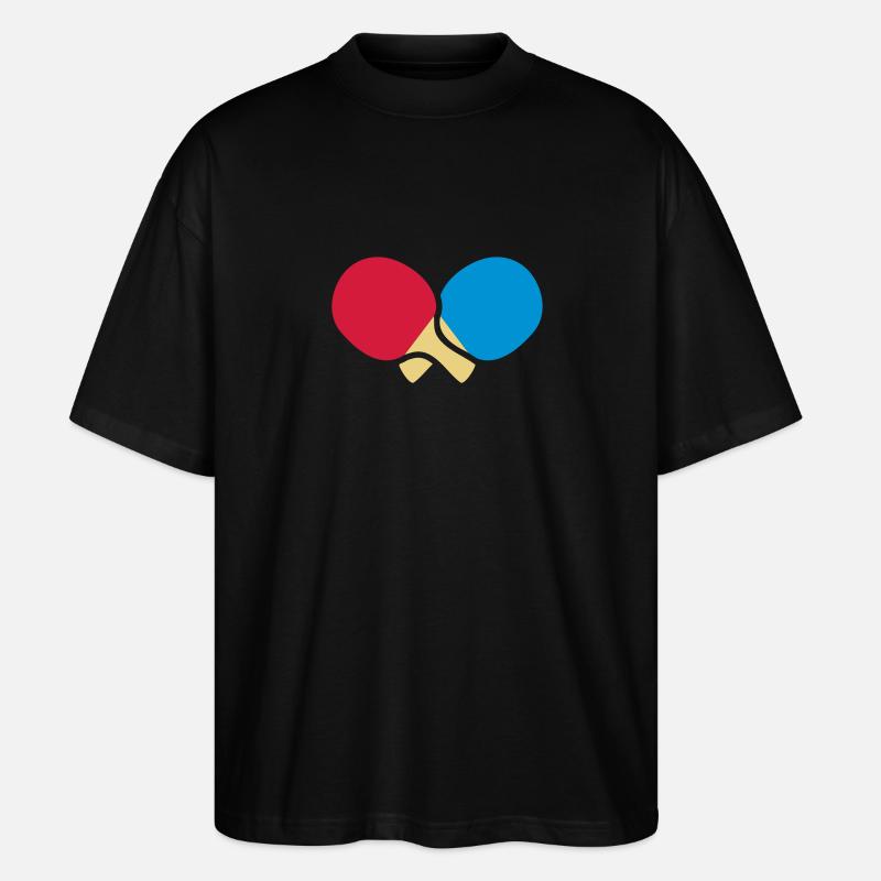 2 Tischtennisschläger - Stanley/Stella Oversized Unisex Bio T-Shirt Blaster 2.0 - Schwarz