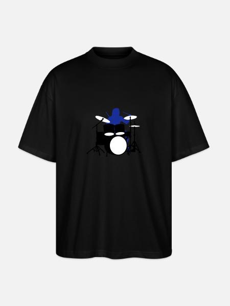 drummer_3c - Stanley/Stella Oversized Unisex Organic T-shirt Blaster 2.0 - black