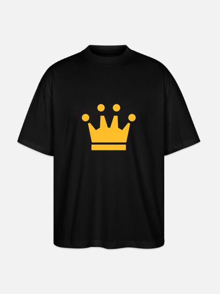 Crown Winner King Queen Princess - Stanley/Stella Oversized Unisex Organic T-shirt Blaster 2.0 - black