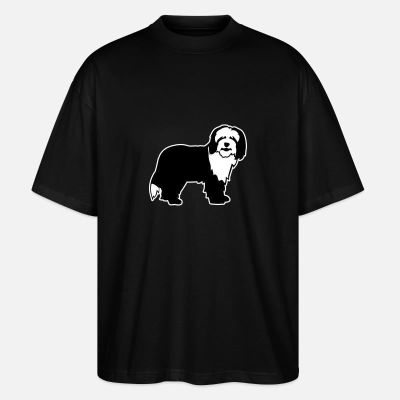 Bearded Collie - Stanley/Stella Oversized Unisex Bio T-Shirt Blaster 2.0 - Schwarz