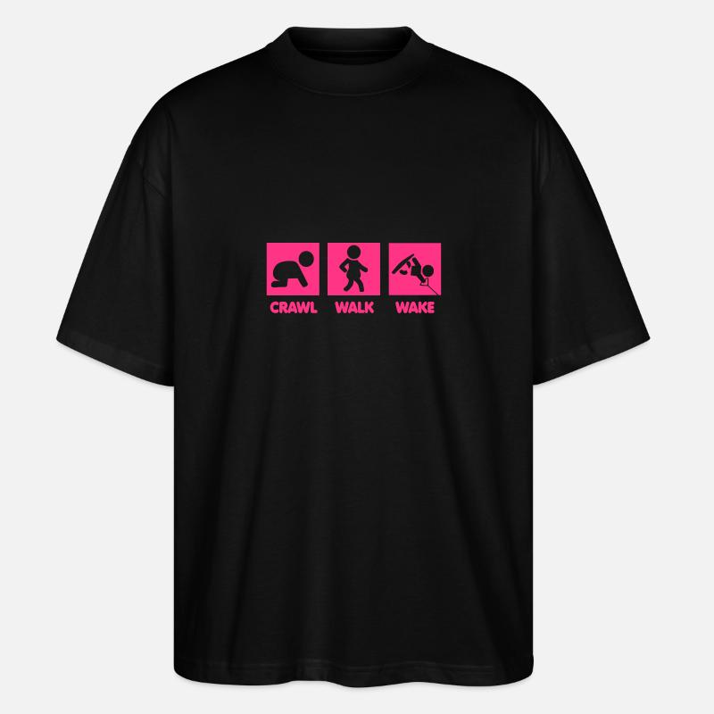 Wakeboarding Baby - Stanley/Stella Oversized Unisex Bio T-Shirt Blaster 2.0 - Schwarz