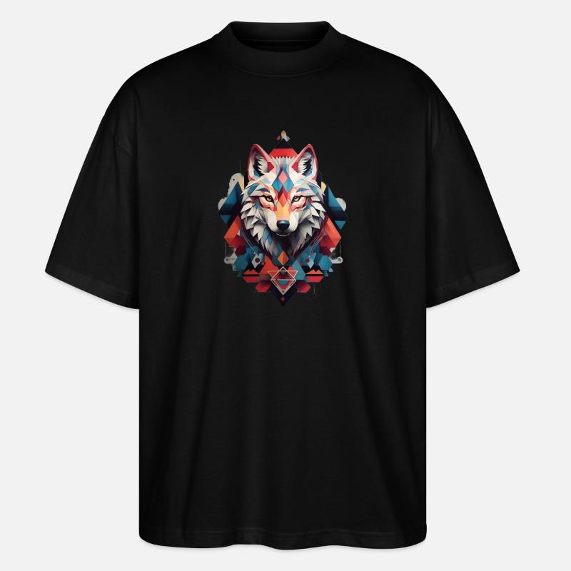 Der Wolf in dir. - Stanley/Stella Oversized Unisex Bio T-Shirt Blaster 2.0 - Schwarz