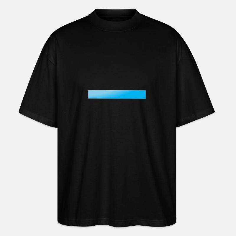 Ice Blue Gradient Bars - Stanley/Stella Oversized Unisex Organic T-shirt Blaster 2.0 - black