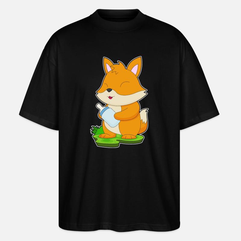 Biberon Fox - T-shirt bio Blaster 2.0 coupe oversize Stanley/Stella Unisexe - noir
