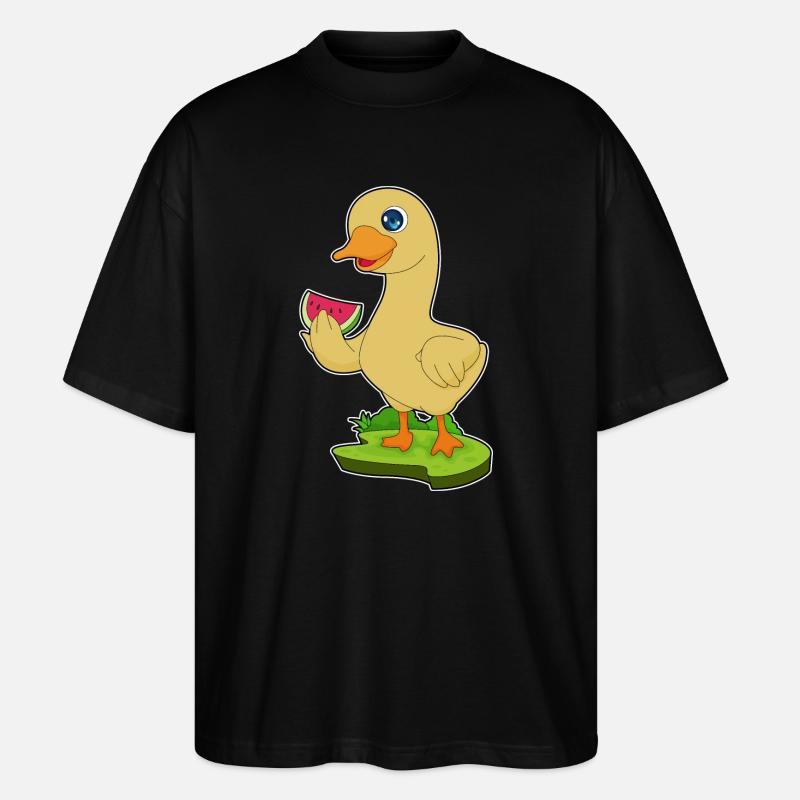 Canard Pastèque - T-shirt bio Blaster 2.0 coupe oversize Stanley/Stella Unisexe - noir