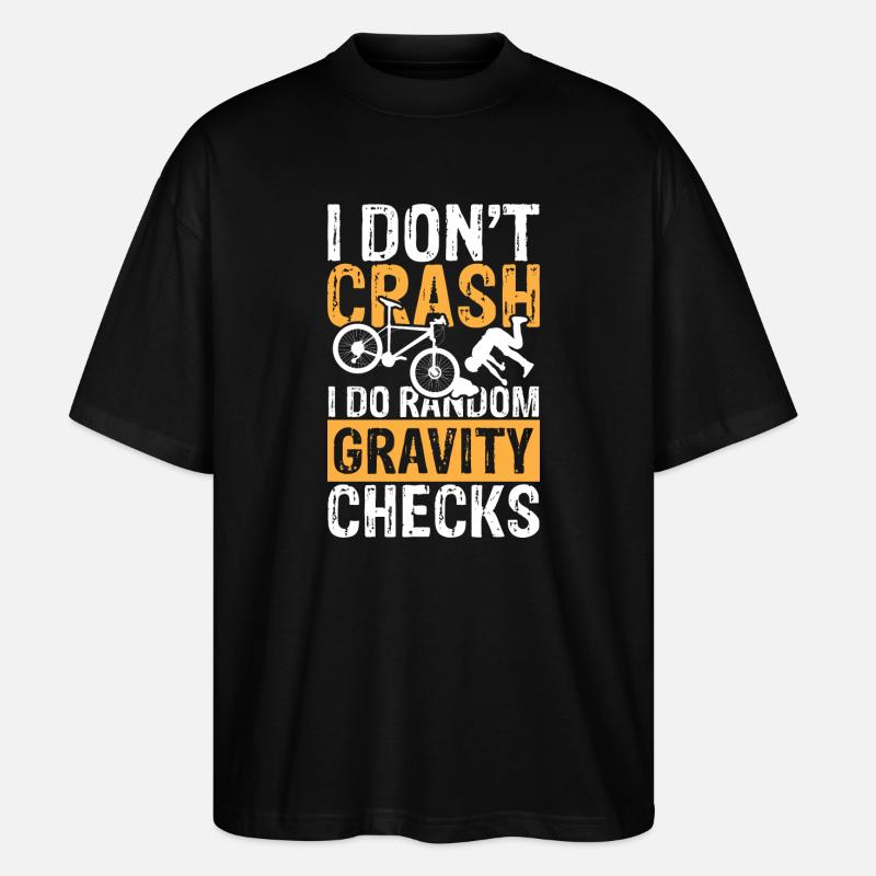 I do random gravity checks - Stanley/Stella Oversized Unisex Bio T-Shirt Blaster 2.0 - Schwarz