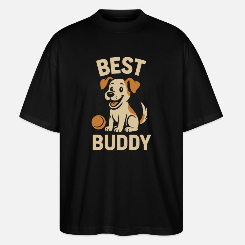 Best Buddy Dog Lover Design - Stanley/Stella Oversized Unisex Bio T-Shirt Blaster 2.0 - Schwarz