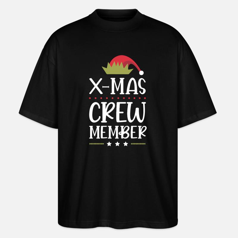 X-Mas Crew Mitglied - Stanley/Stella Oversized Unisex Bio T-Shirt Blaster 2.0 - Schwarz