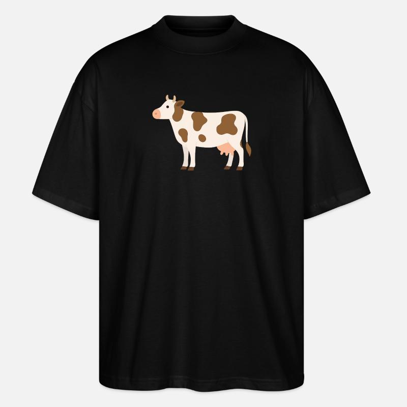 Pastellkuh mit braunen Flecken - Stanley/Stella Oversized Unisex Bio T-Shirt Blaster 2.0 - Schwarz