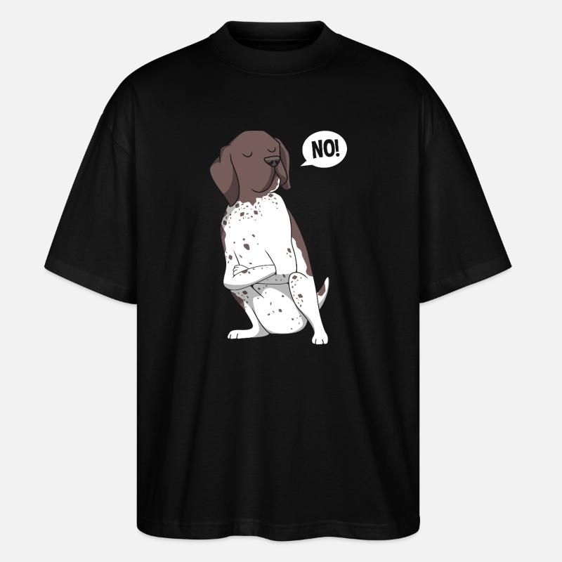 Tysk pointerhund Tysk korthår - Stanley/Stella Oversize Unisex Øko T-shirt Blaster 2.0 - sort