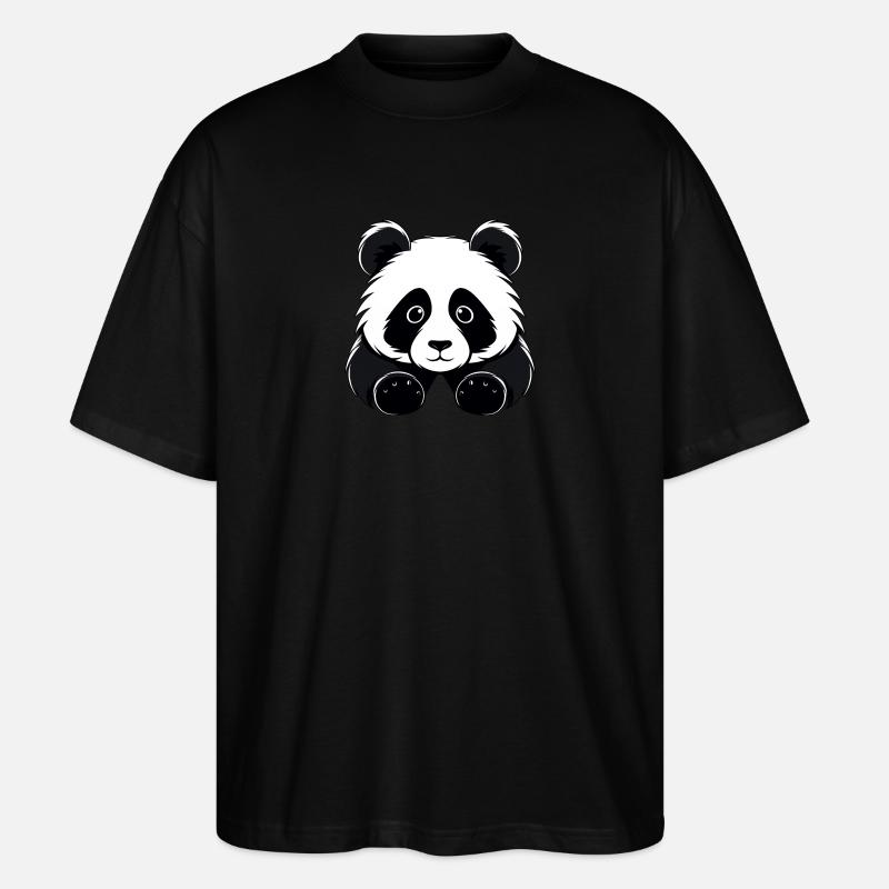 Süßer Panda - Stanley/Stella Oversized Unisex Bio T-Shirt Blaster 2.0 - Schwarz