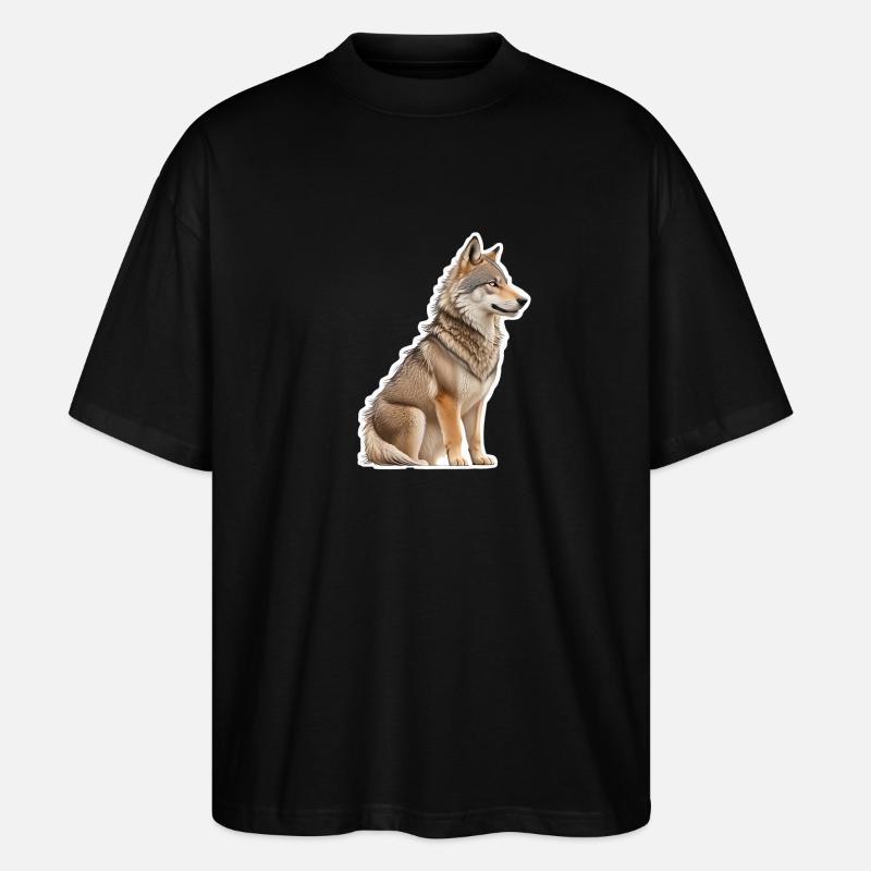 Wolf - Stanley/Stella Oversized Unisex Bio T-Shirt Blaster 2.0 - Schwarz