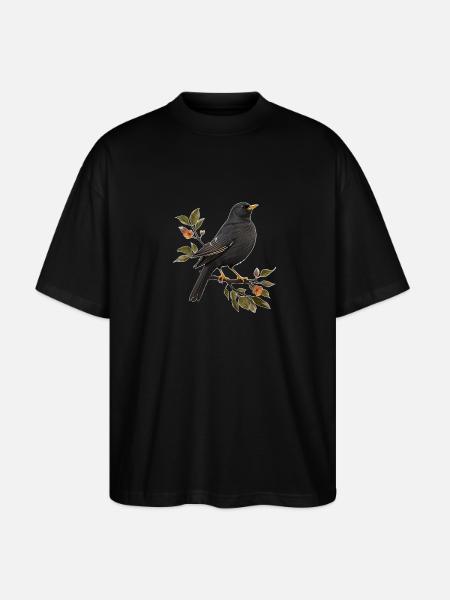 Merle - T-shirt bio Blaster 2.0 coupe oversize Stanley/Stella Unisexe - noir