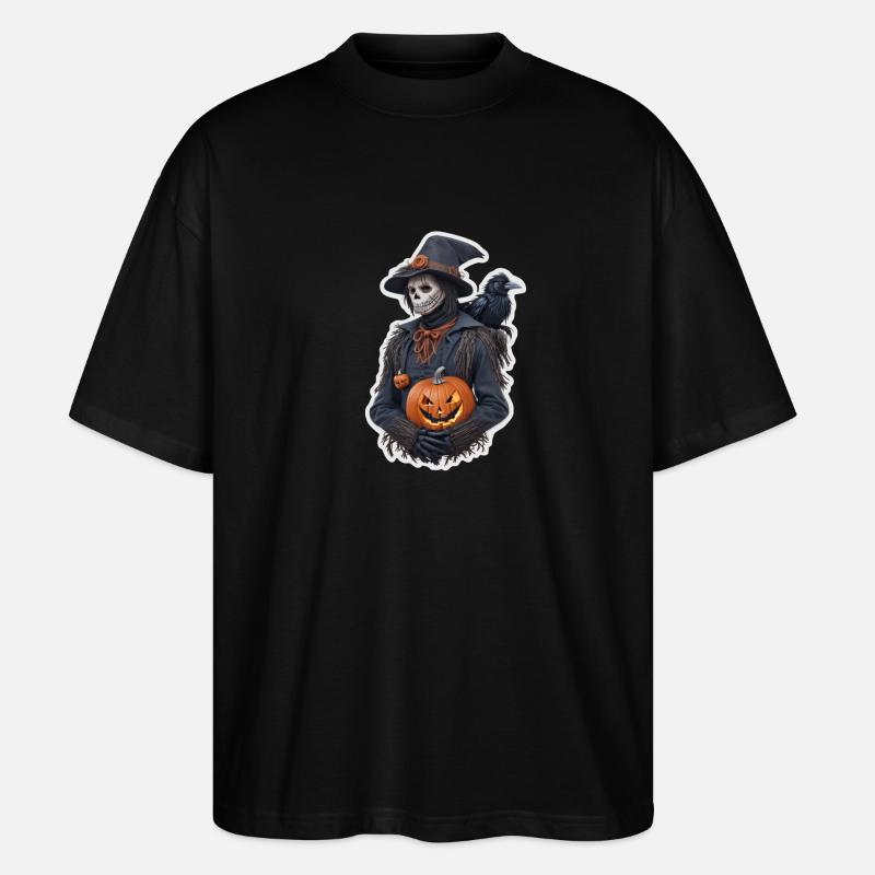 Vogelscheuche Halloween - Stanley/Stella Oversized Unisex Bio T-Shirt Blaster 2.0 - Schwarz