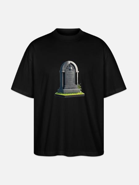 Halloween Grabstein - Stanley/Stella Oversized Unisex Bio T-Shirt Blaster 2.0 - Schwarz