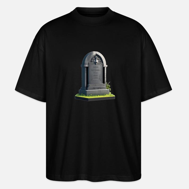 Halloween Grabstein - Stanley/Stella Oversized Unisex Bio T-Shirt Blaster 2.0 - Schwarz