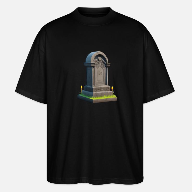 Halloween Grabstein - Stanley/Stella Oversized Unisex Bio T-Shirt Blaster 2.0 - Schwarz