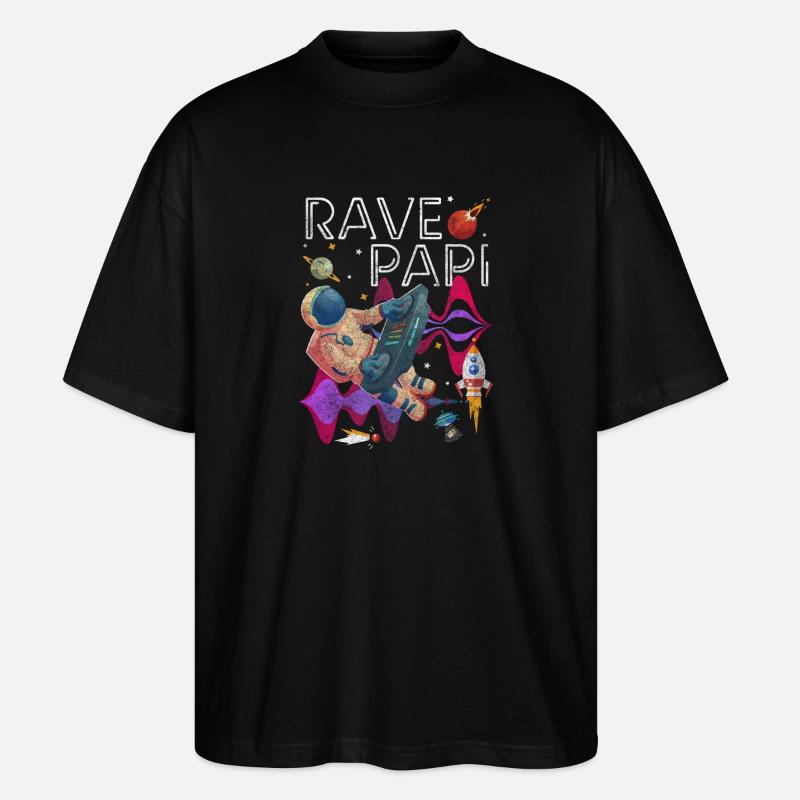 Rave Disco - Stanley/Stella Oversized Unisex Organic T-shirt Blaster 2.0 - black