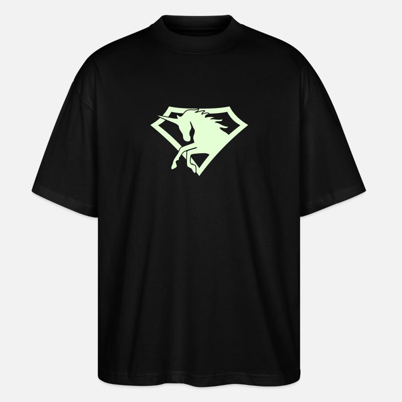 Super-Einhorn1 - Stanley/Stella Oversized Unisex Bio T-Shirt Blaster 2.0 - Schwarz