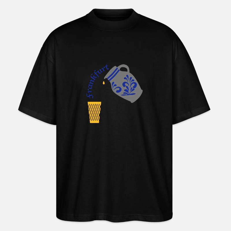 Frankfurter Bembel Design - Stanley/Stella Oversized Unisex Bio T-Shirt Blaster 2.0 - Schwarz
