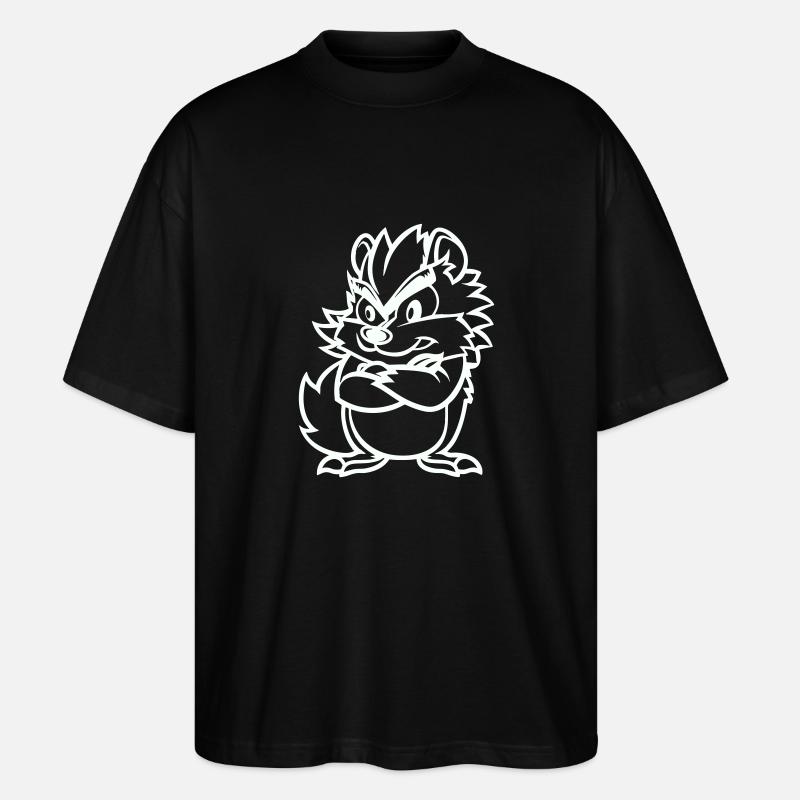 igel - Stanley/Stella Oversized Unisex Bio T-Shirt Blaster 2.0 - Schwarz