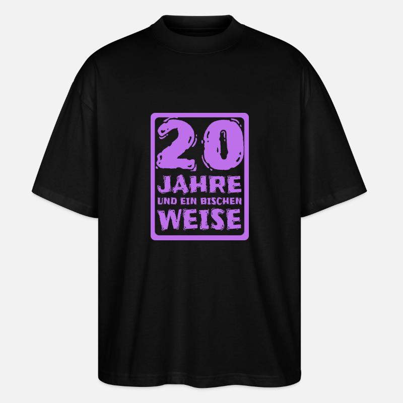 Alter 20 - Stanley/Stella Oversized Unisex Bio T-Shirt Blaster 2.0 - Schwarz