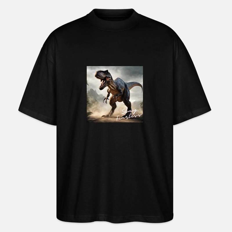 Restez intrépide - T-Rex Design - T-shirt bio Blaster 2.0 coupe oversize Stanley/Stella Unisexe - noir
