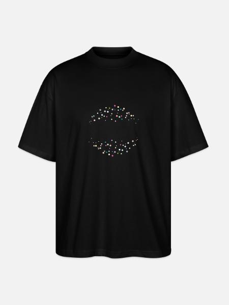 bunte_punkte - Stanley/Stella Oversized Unisex Organic T-shirt Blaster 2.0 - black