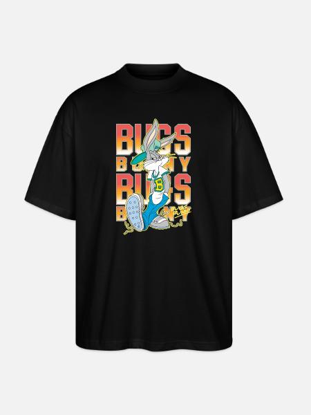 Looney Tunes Bugs Bunny Hiphop - Stanley/Stella Oversized Unisex Organic T-shirt Blaster 2.0 - black