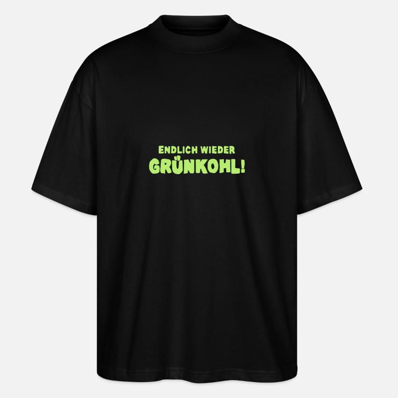 grünkohl - Stanley/Stella Oversized Unisex Bio T-Shirt Blaster 2.0 - Schwarz