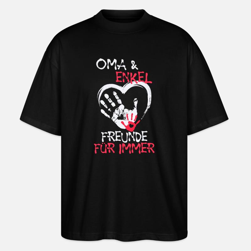 Lieblingsoma Oma Großmutter Statement Ruhestan - Stanley/Stella Oversized Unisex Bio T-Shirt Blaster 2.0 - Schwarz