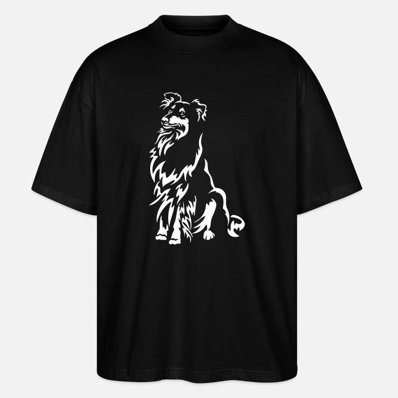 Collie « Édition Noire » - T-shirt bio Blaster 2.0 coupe oversize Stanley/Stella Unisexe - noir